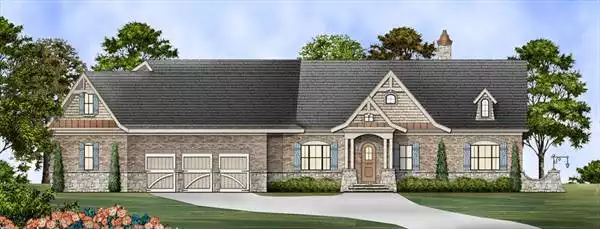 image of single story country house plan 4673